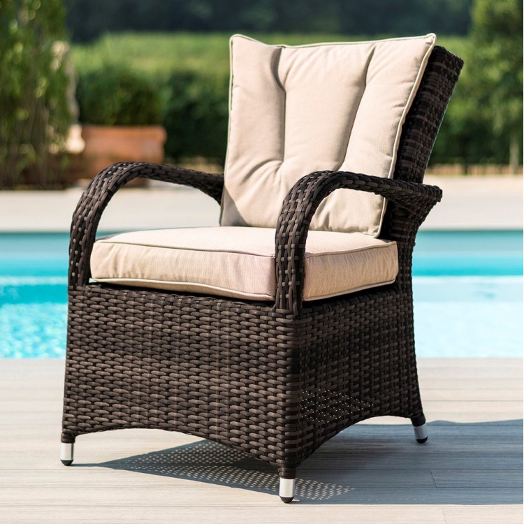 Rattan garden best sale chairs brown